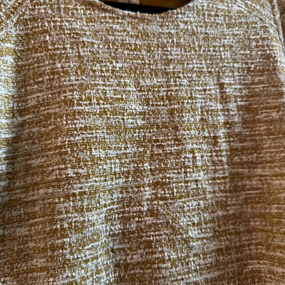 W5 Cream Short-Sleeve Tweed Top - Picture 4 of 4
